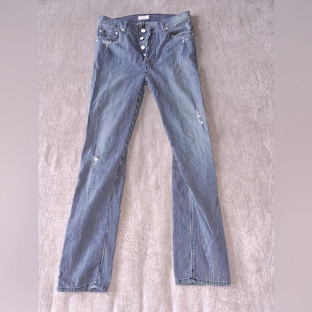 Mother THE VAGABOND CROP JEANSize 24 Nautical Coastal Grandma - Picture 2 of 5